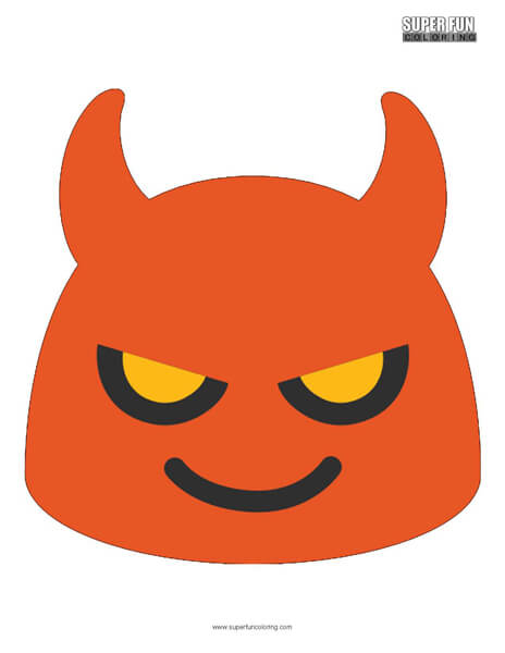Google Devil Emoji Coloring Page