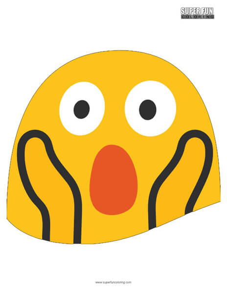 Google Fear Emoji Coloring Page