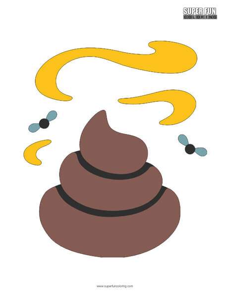 Google Poop Emoji Coloring Page