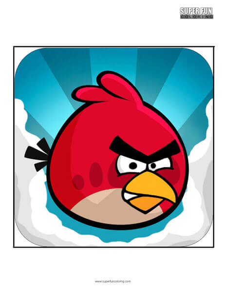 Angry Birds phone app Coloring Page