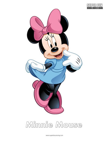 Minnie Mouse Coloring Page Disney