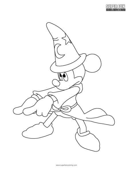 Fantasia Mickey Mouse Disney Coloring Page