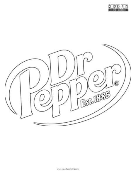 Dr. Pepper Logo Coloring Page