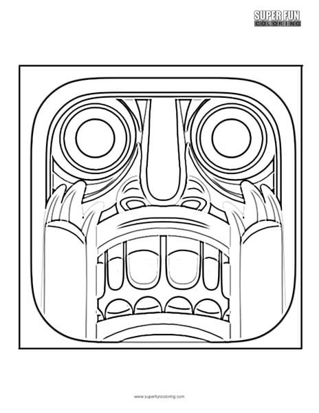 Temple Run Coloring Page phone app