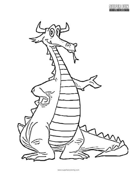 Green Dragon Coloring Page