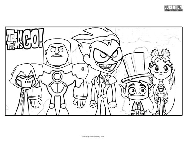 Teen Titans Go Coloring Page