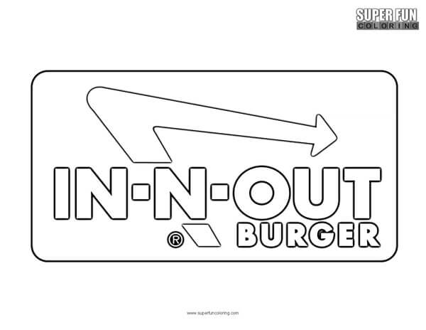 In N Out Burger Logo Coloring Page