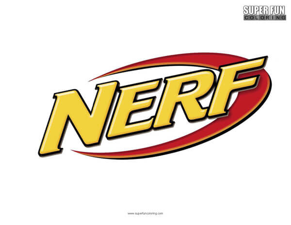 NERF Logo Black and White - Get Coloring Pages