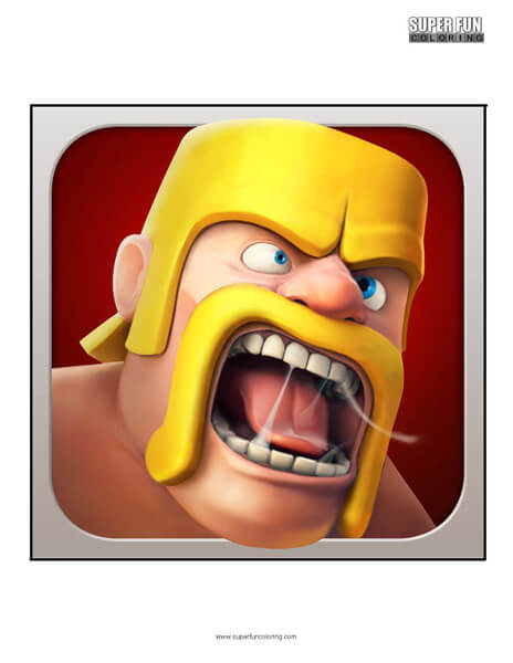 Clash of Clans phone app Coloring Page