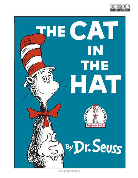 The Cat in the Hat Coloring Page
