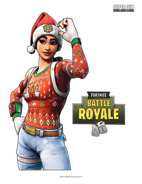 Fortnite Christmas Coloring Page