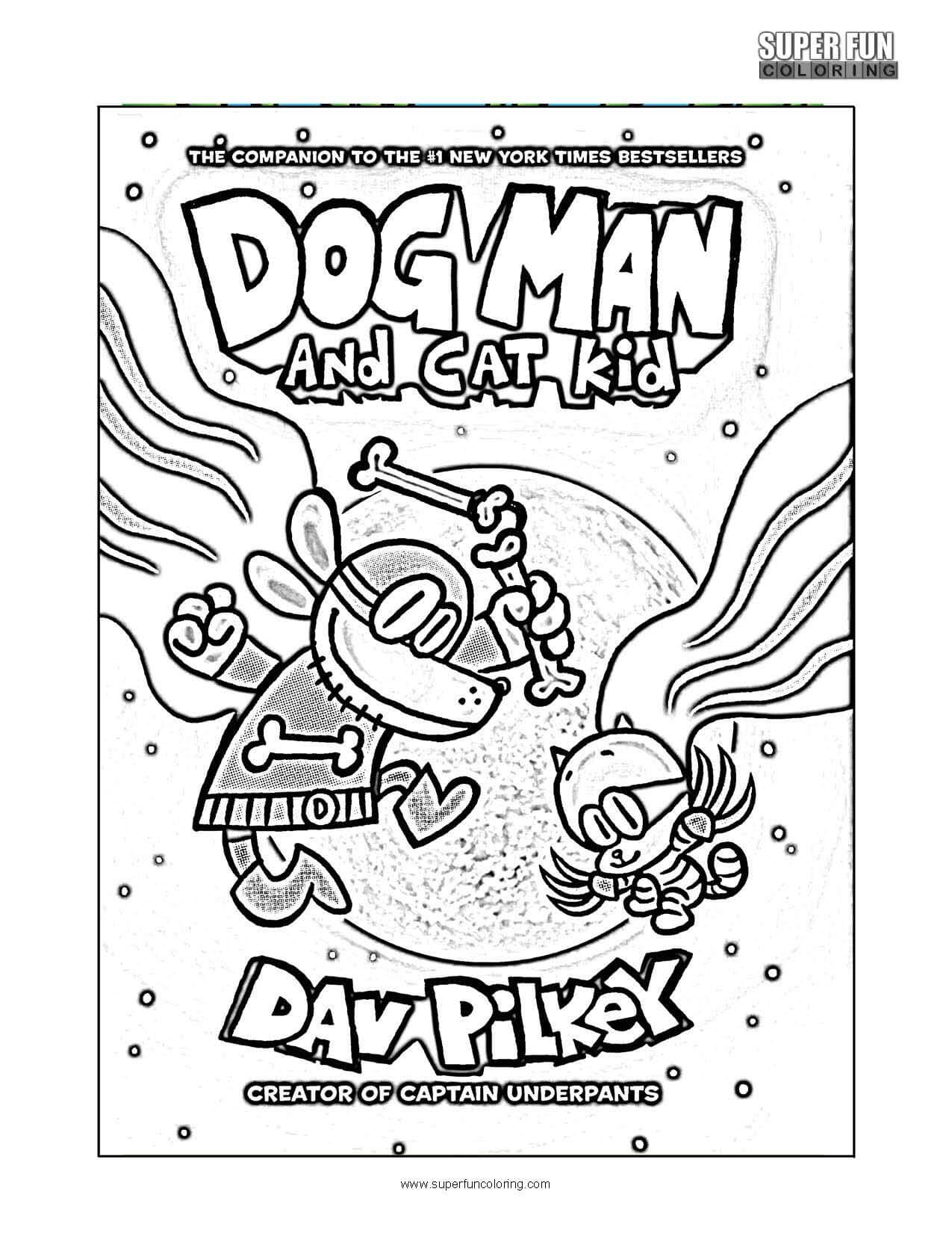 Dog Man Cartoon Pages Coloring Pages