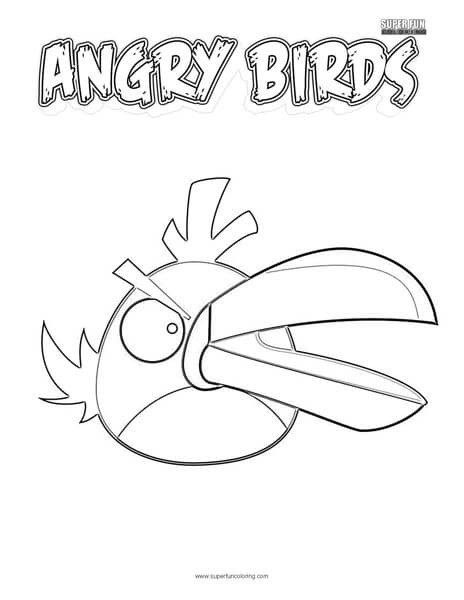 Green Bird Angry Birds Coloring Page