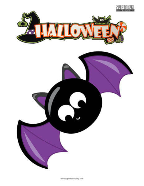 Halloween Bat Coloring Page Free