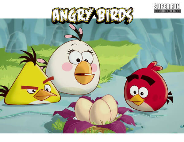 Angry Birds Free Coloring Page