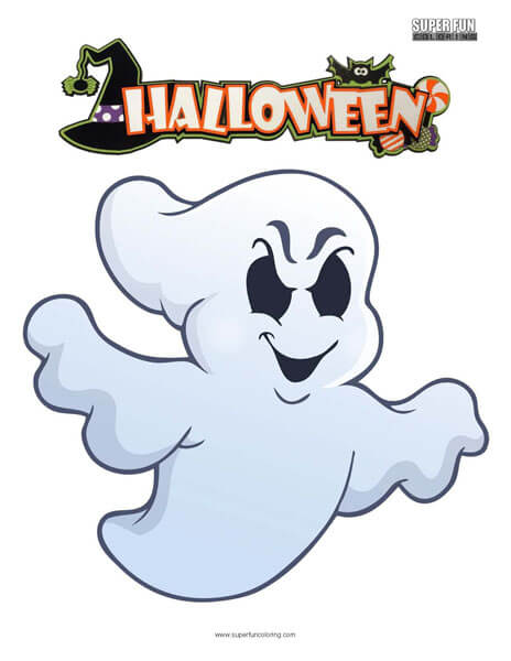 Halloween Ghost Coloring Page Free