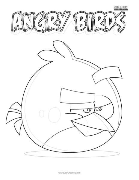 Red Bird Angry Birds Coloring Page