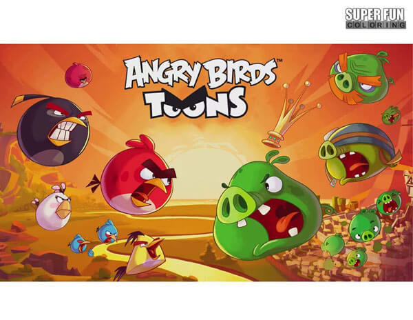 Angry Birds Free Coloring Page