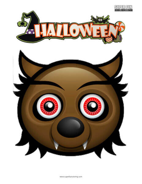 Halloween WerewolfColoring Page Free