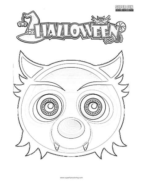 Halloween Werewolf Coloring Page