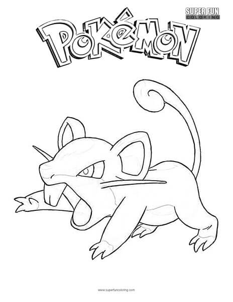 Rattata Pokemon Coloring Page
