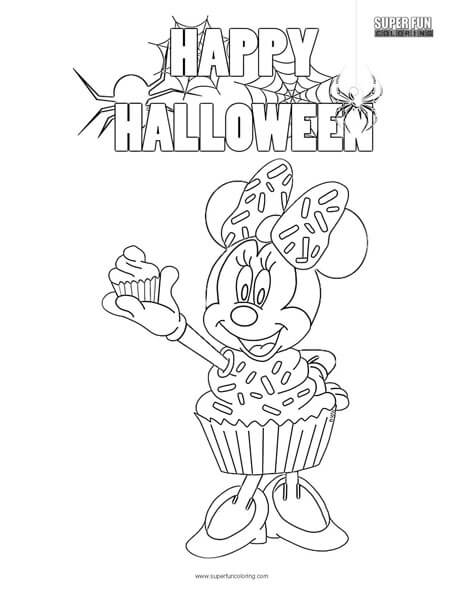 Minnie Mouse Halloween Coloring Page