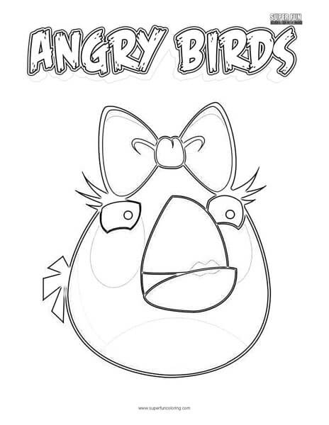 Matilda Angry Birds Coloring Page