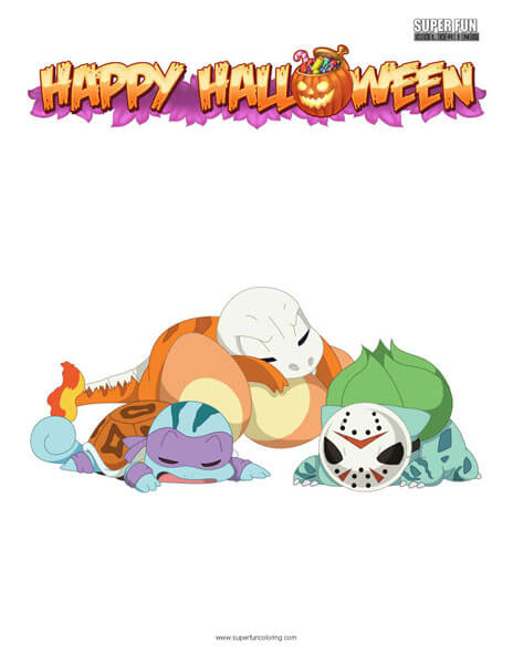 Halloween Pokemon Coloring Page