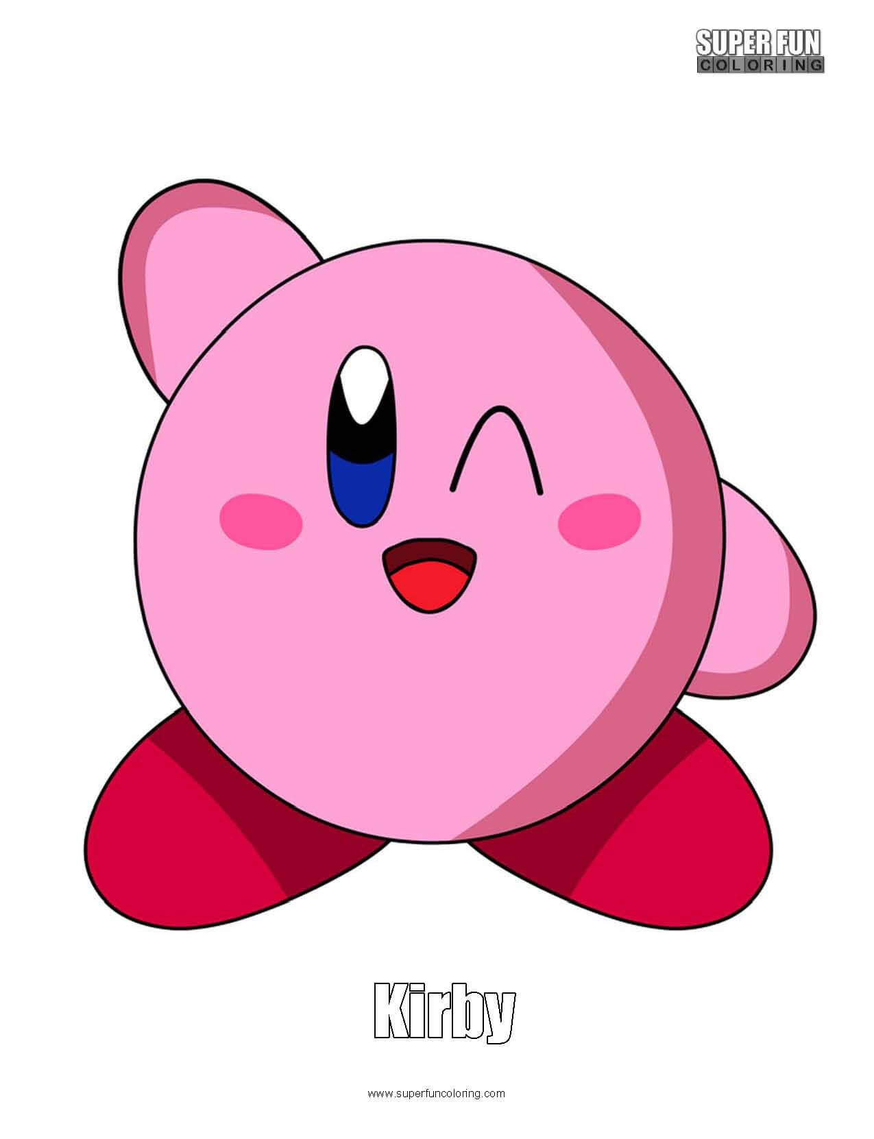 Kirby Coloring Page Nintendo