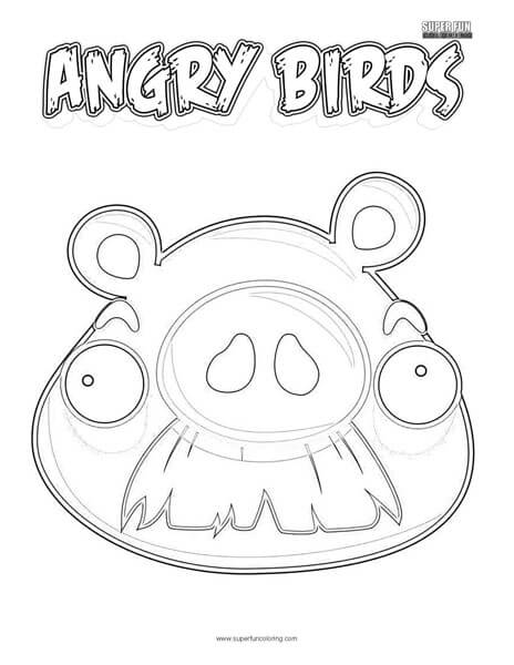 Foreman Pig Angry Birds Coloring Page
