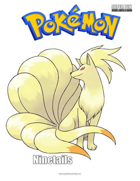 Ninetails Free Pokemon Coloring Page