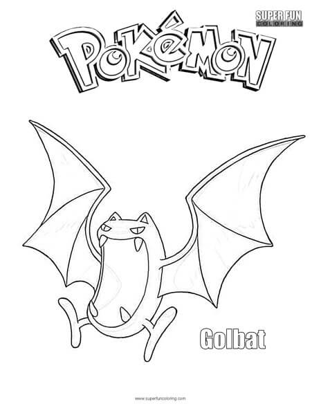 Golbat Free Pokemon Coloring Page