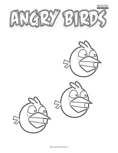 The Blues Angry Birds Coloring Page