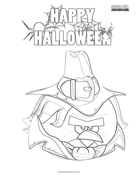 Angry Birds Halloween Coloring Page