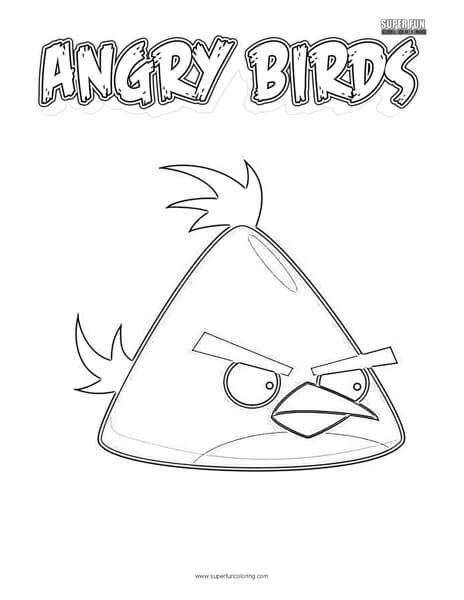 Yellow Bird Angry Birds Coloring Page