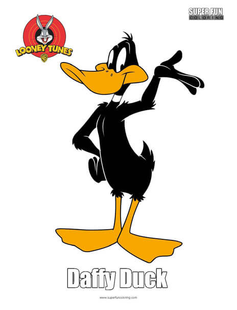 Daffy Duck Looney Tunes Free Coloring Page