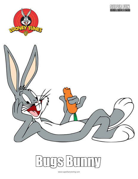 Bugs Bunny Looney Tunes Free Coloring Page