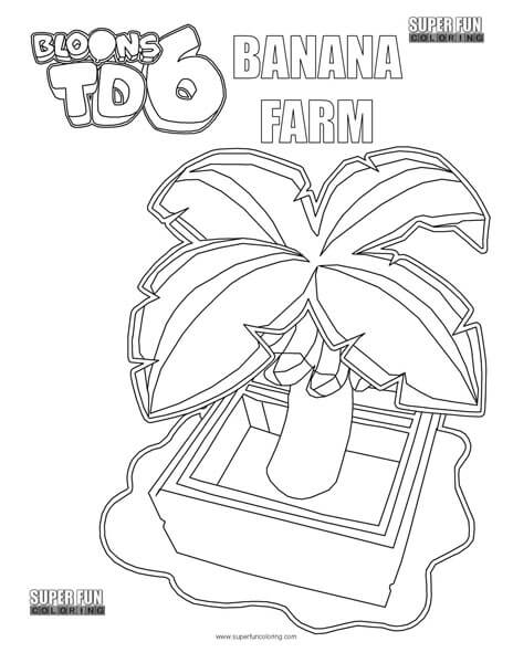Banana Farm Bloons TD 6 Coloring Page