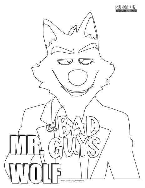 Bad Guys Mr. Wolf Coloring Page