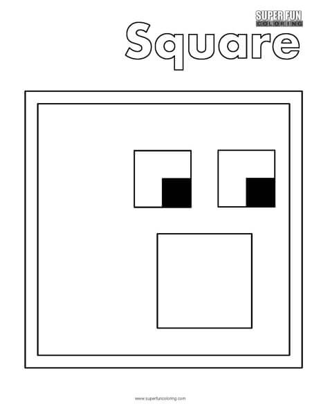 Square Face Coloring Page