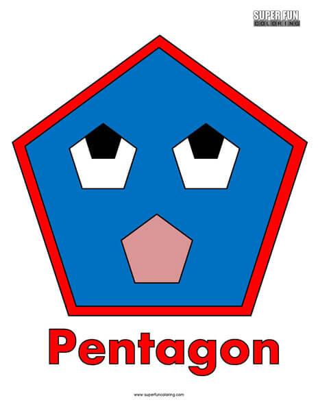 Pentagon Face Coloring Page