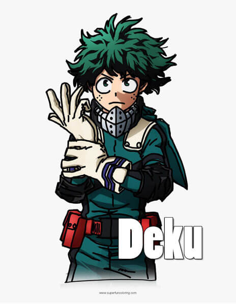 Deku My Hero Academia Coloring Page