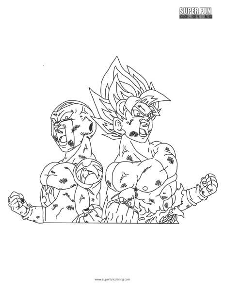 Goku and Frieza Dragon Ball Z Coloring Page