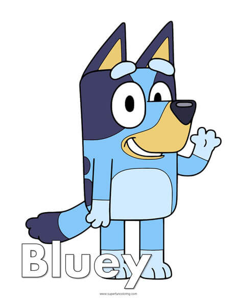 Bluey Free Bluey Coloring Page