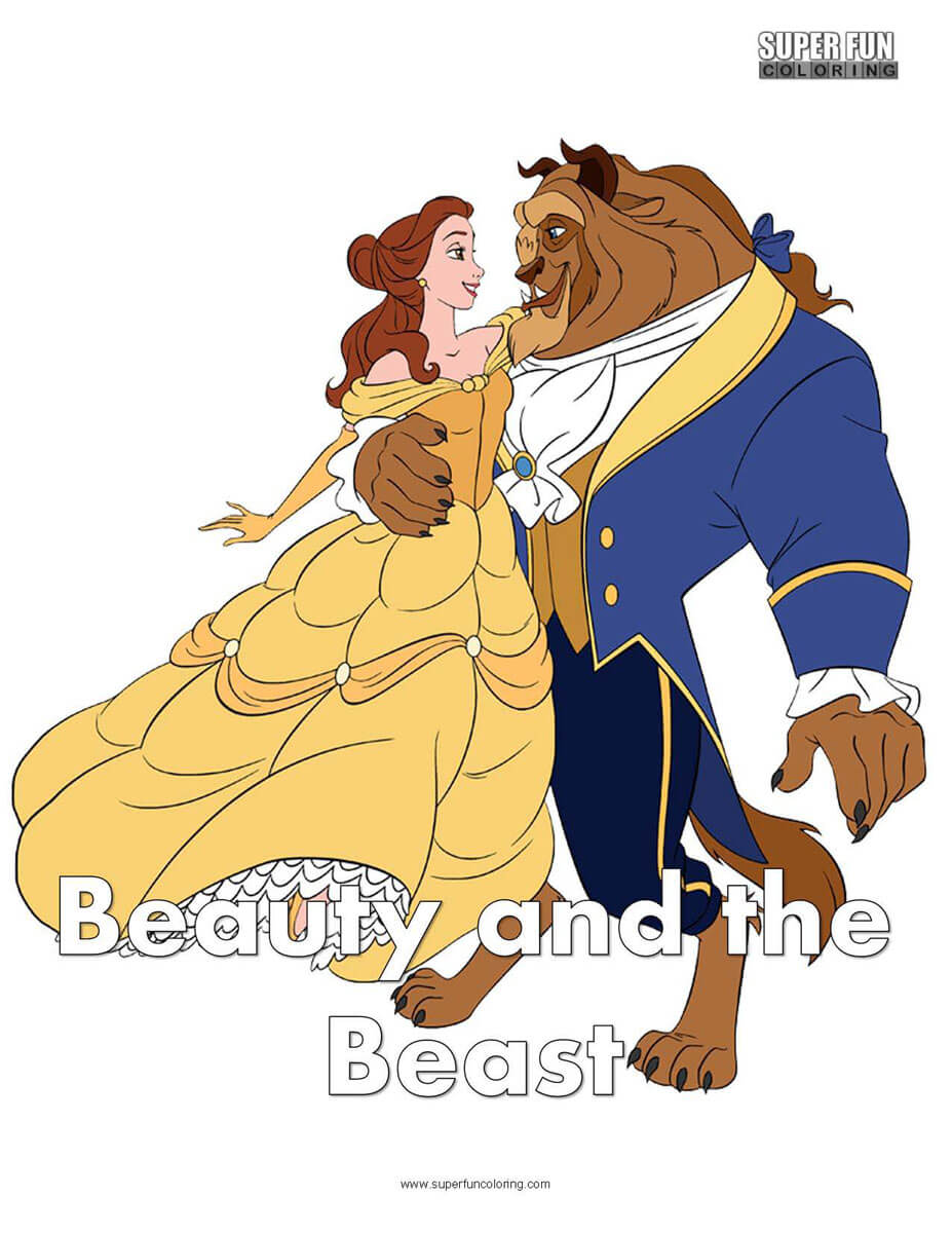 Beauty and the Beast Coloring Page