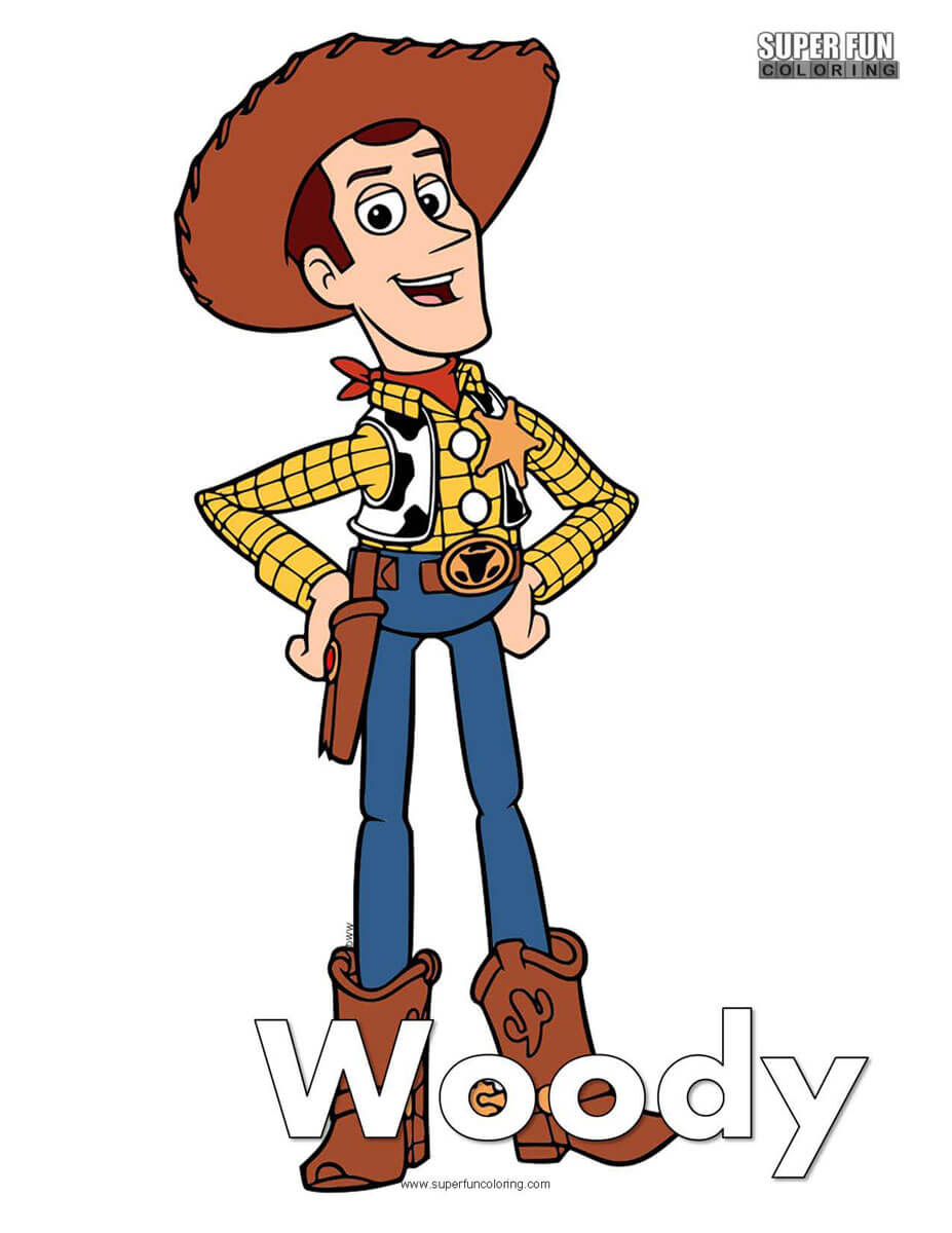 Woody from Toy Story Coloring Page