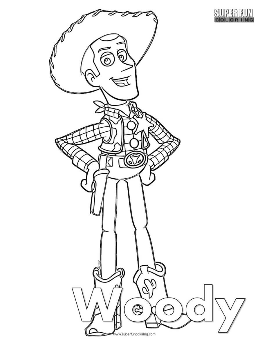 toy story coloring page woody