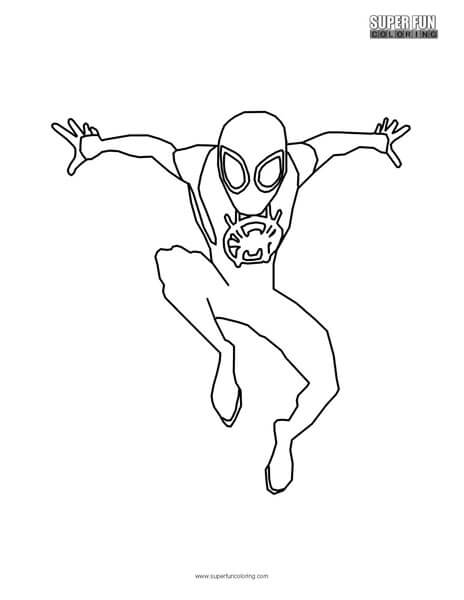 black spiderman coloring page