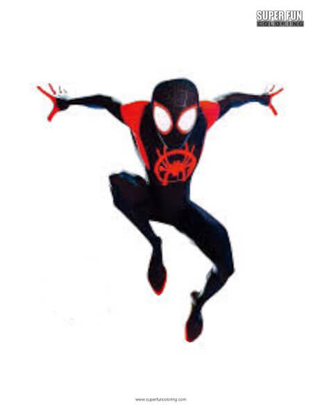 Spider Man Miles Morales Free Superhero Coloring Page
