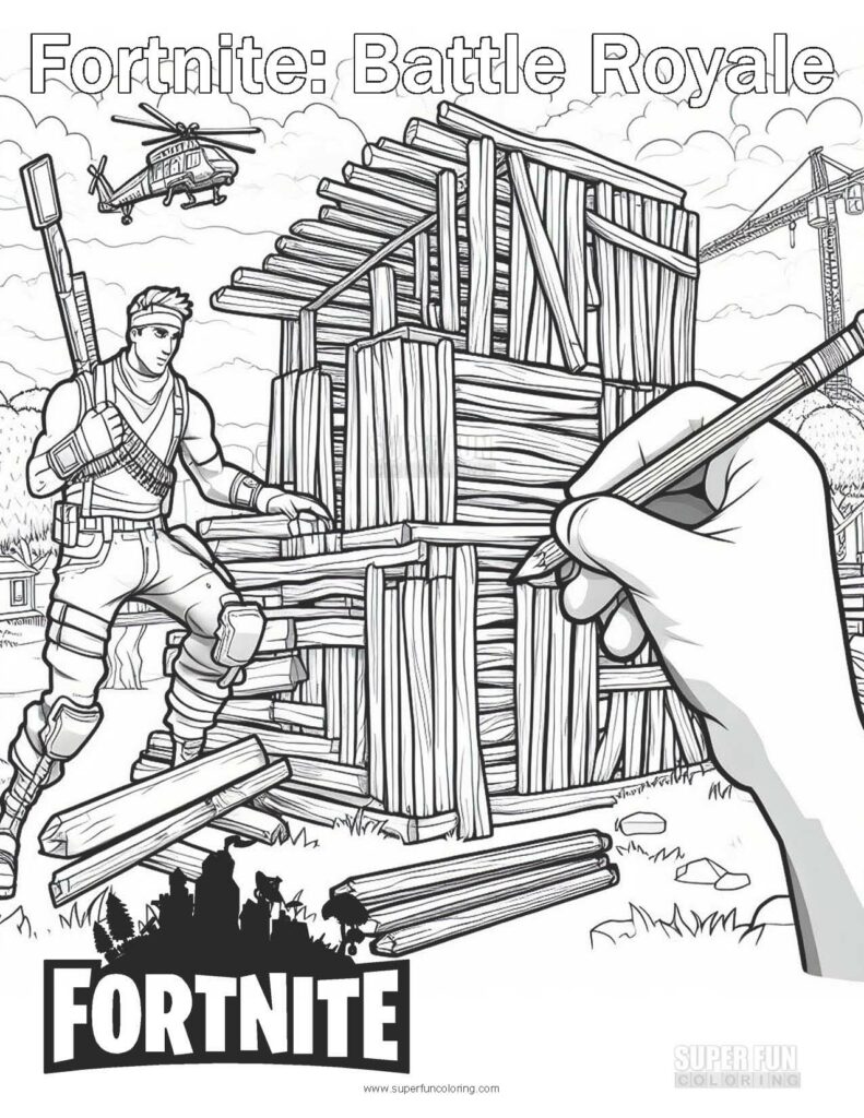 Super Fun Coloring | Fortnite Drawing Coloring Page